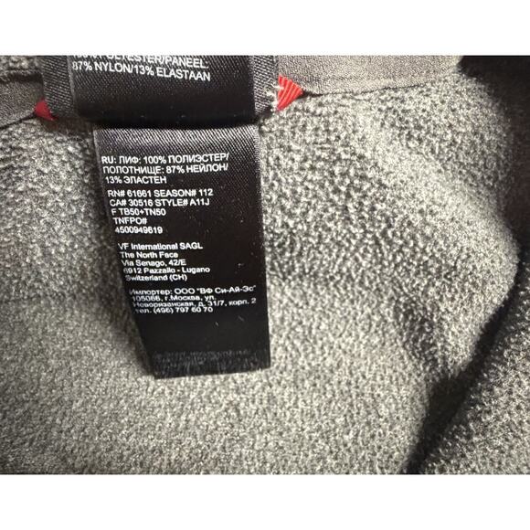 The North Face Men's XL 1/4 Zip Fleece Pullover Jacket Gray Polartec Dome Logo - Picture 9 of 15